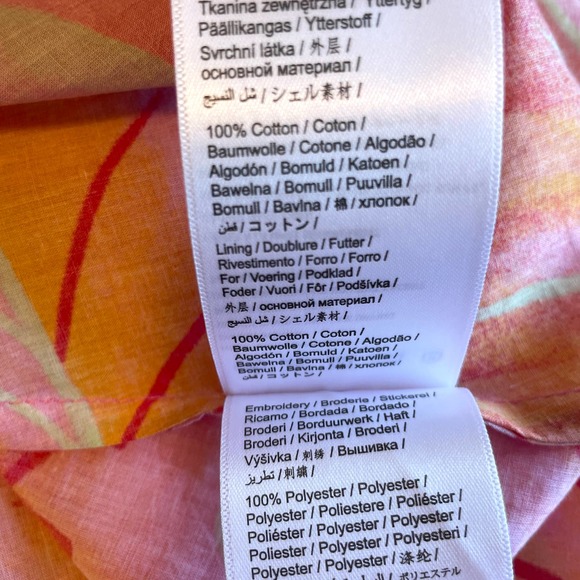 Farm Rio Bright Forest Button Front Midi Dress In Orange Size Medium New - Picture 16 of 16